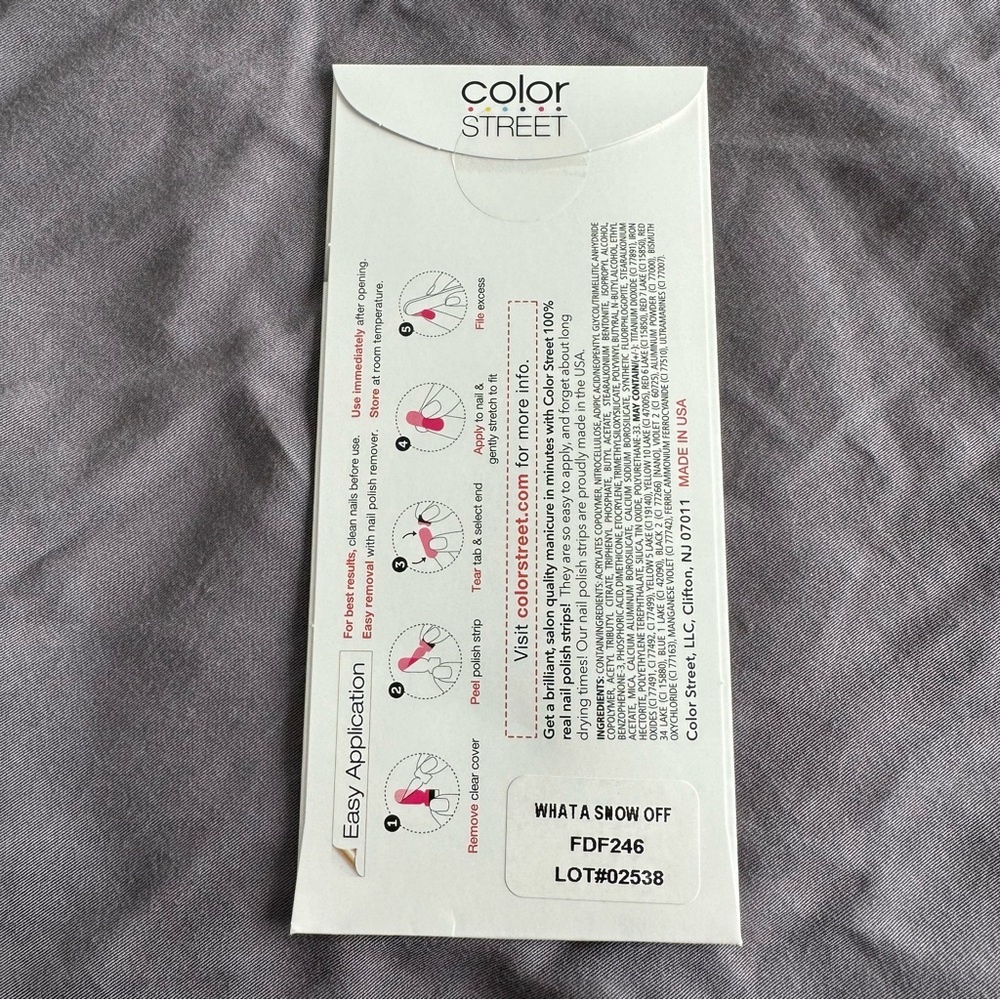 *Rare, HTF* Color Street: What a Snow Off | Christmas Holiday Winter Stripes - Picture 3 of 6